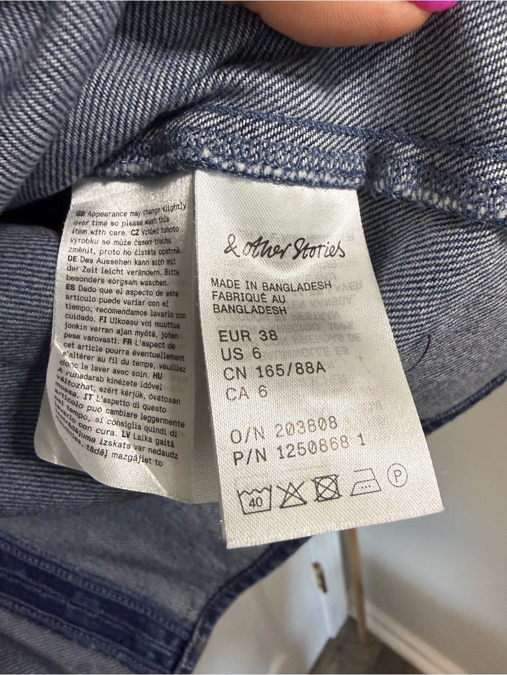 & Other Stories Blue Denim Mini Dress - Picture 4 of 13